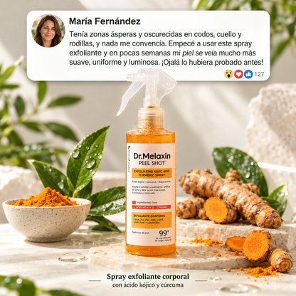 Dr. Melaxin Peel Shot · Spray Exfoliante para Codos, Rodillas y Axilas