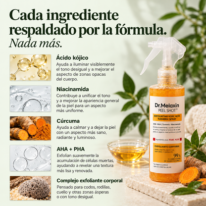 Dr. Melaxin Peel Shot · Spray Exfoliante para Codos, Rodillas y Axilas