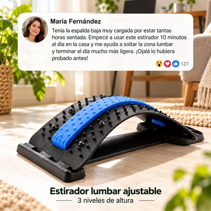 Estirador Lumbar Ajustable · Alivia la Tensión de tu Espalda Baja en Minutos
