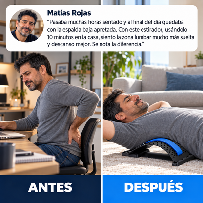Estirador Lumbar Ajustable · Alivia la Tensión de tu Espalda Baja en Minutos